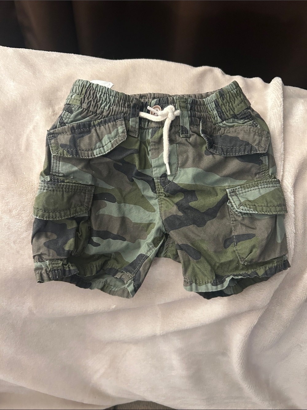 GAP Boys' Green Camo Cargo Shorts